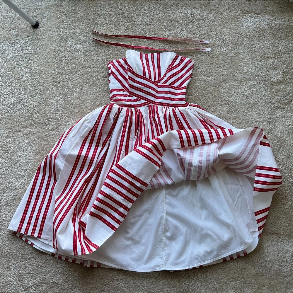 Original Anthropologie Red Candy Cane Regatta Odille Dress - Size 0